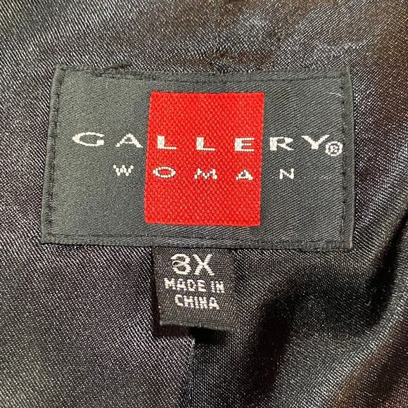 Vintage Y2k Gallery Faux Fur Coat Hooded Hook Front Pockets Black Plus Womens 3X - Picture 9 of 13